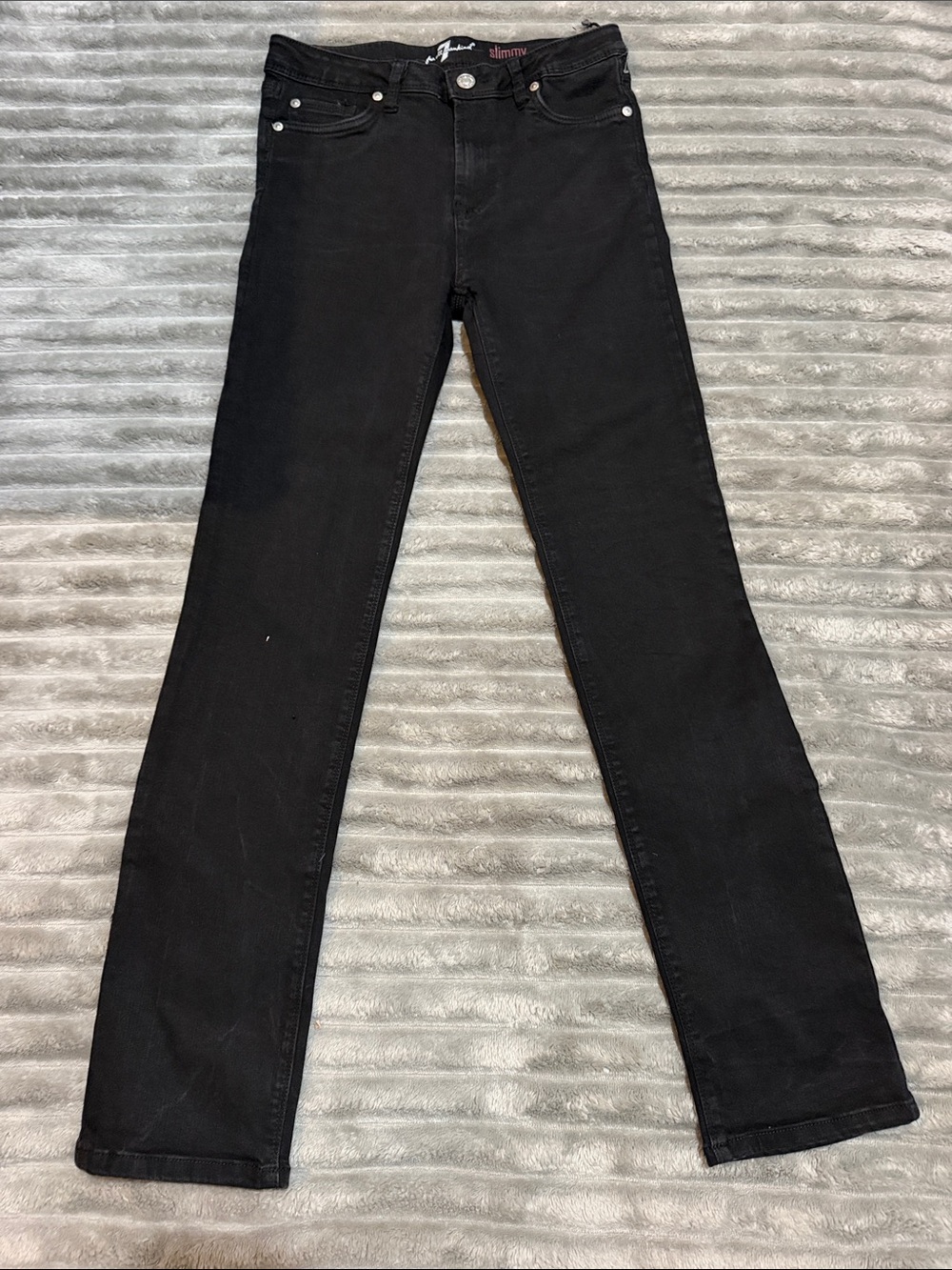 Black Slim Straight Jeans Size 14